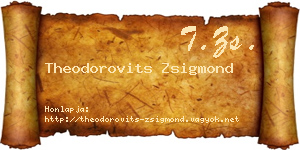 Theodorovits Zsigmond névjegykártya