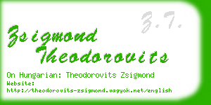 zsigmond theodorovits business card